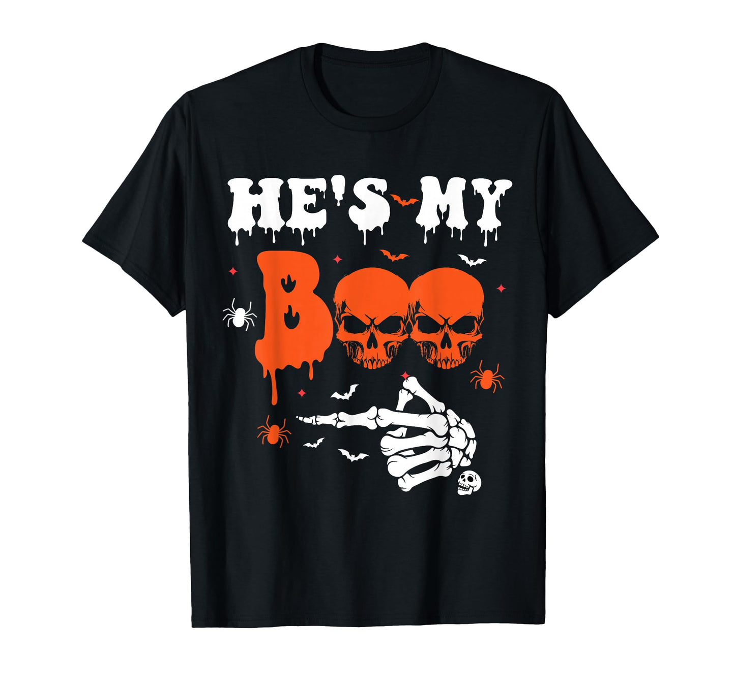 She’s My Boo Skeleton Couples Matching Couple Halloween T-Shirt