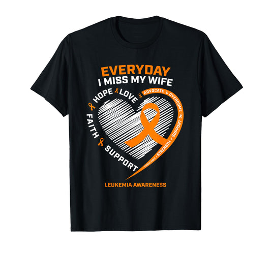 Loving Memory In Remembrance Of My Wife Leukemia Awareness T-Shirt
