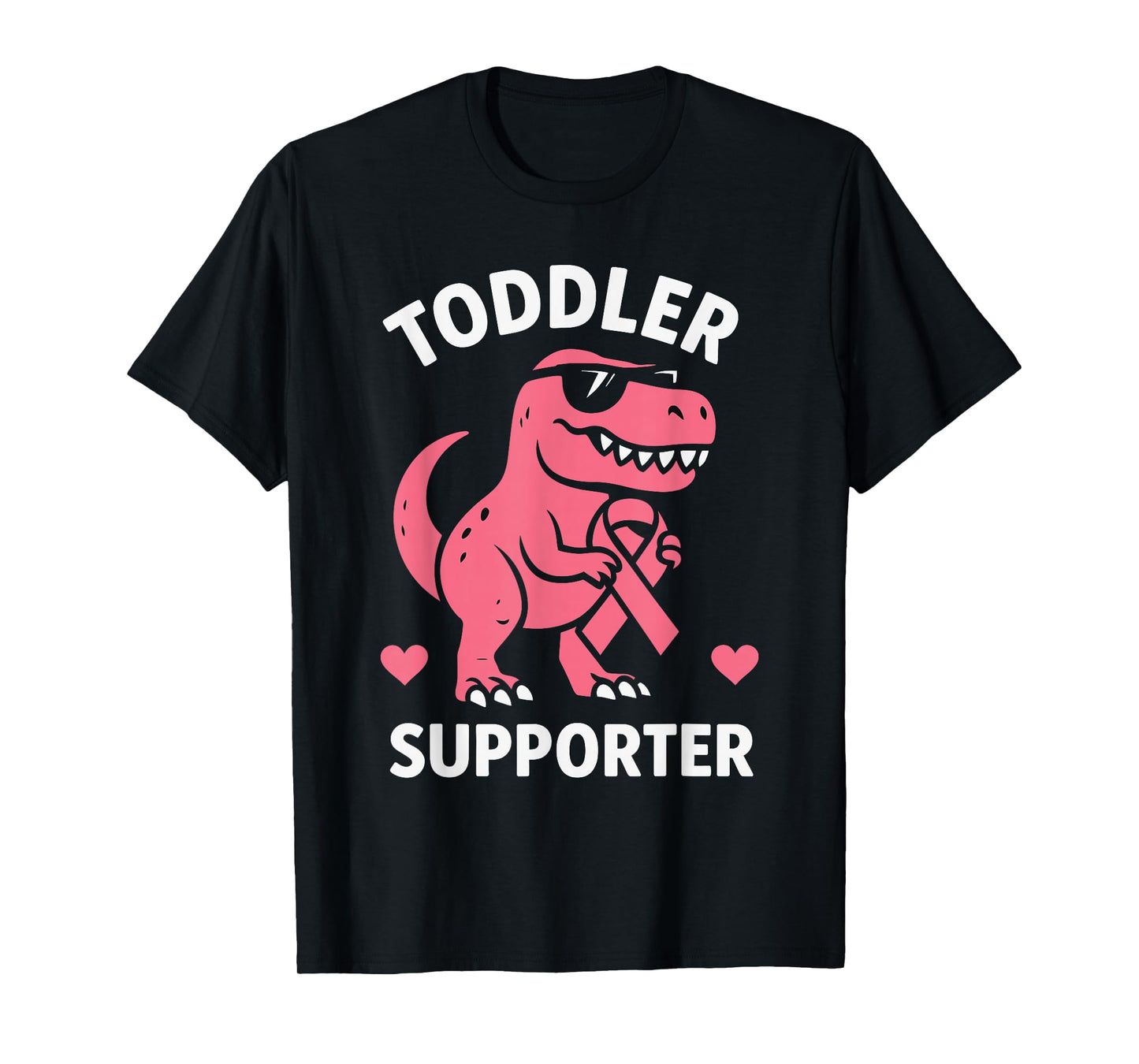 Toddler Supporter Breast Cancer Awareness Boys T-Rex T-Shirt
