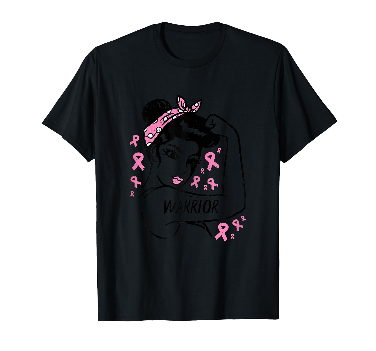 Warrior Unbreakable Pink Ribbon Breast Cancer Awareness Gift T-Shirt