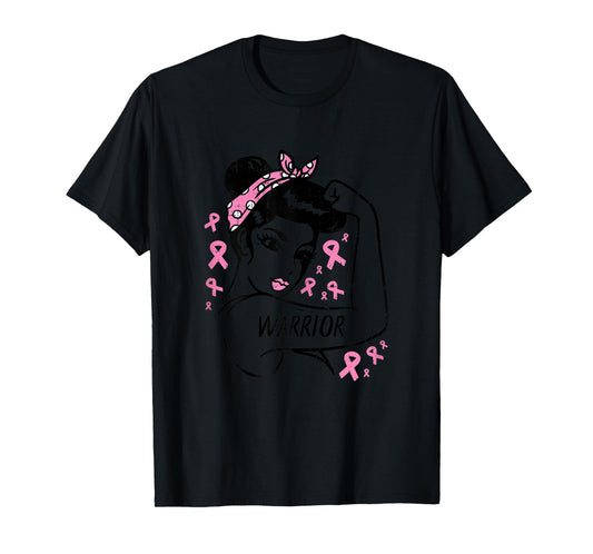 Warrior Unbreakable Pink Ribbon Breast Cancer Awareness Gift T-Shirt