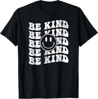 Be Kind Retro Happy Face – Vintage Positivity T-Shirt