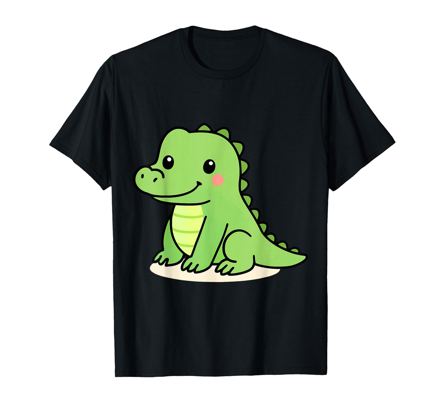 Kawaii Alligator Cartoon Cute Green Gator Illustration T-Shirt