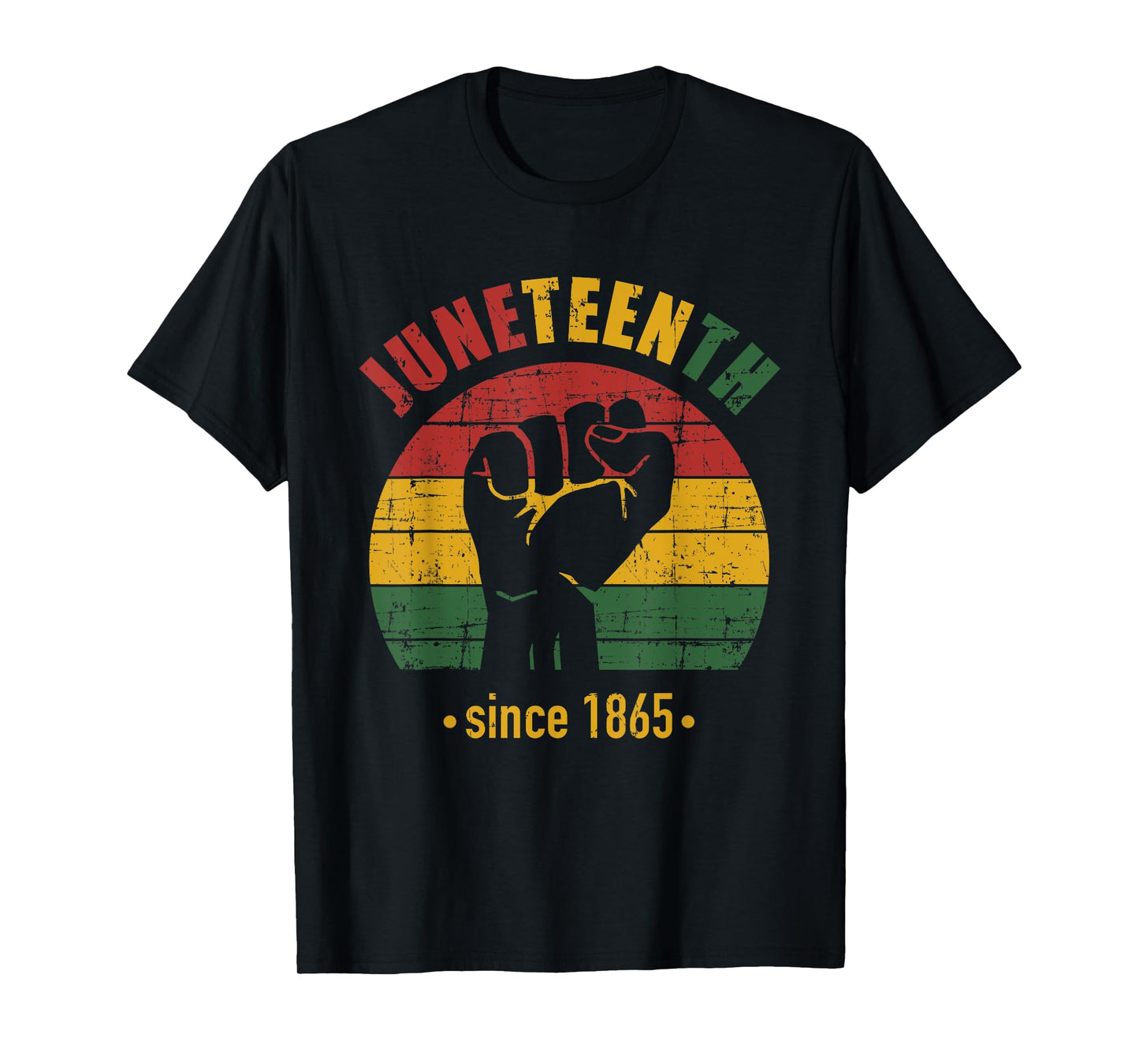 Juneteenth since 1865 with pan african flag and fist T-Shirt