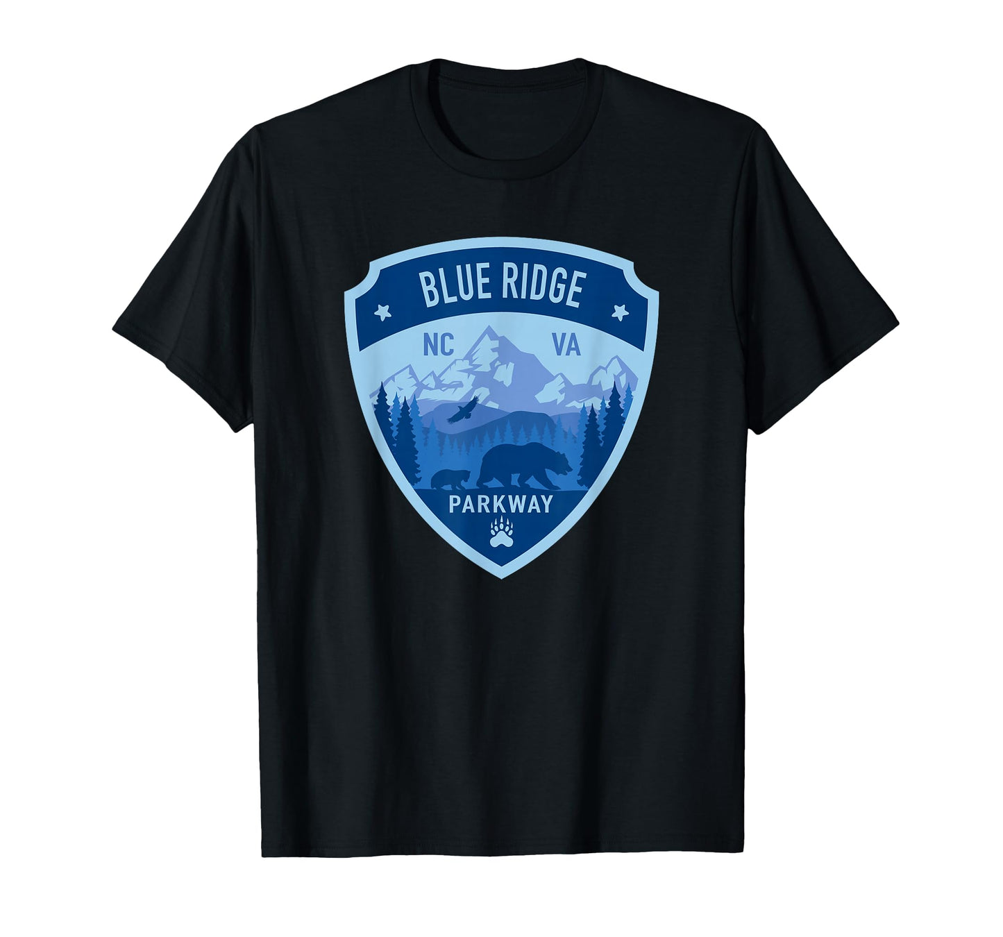 Blue Ridge Parkway NC and VA Design T-Shirt