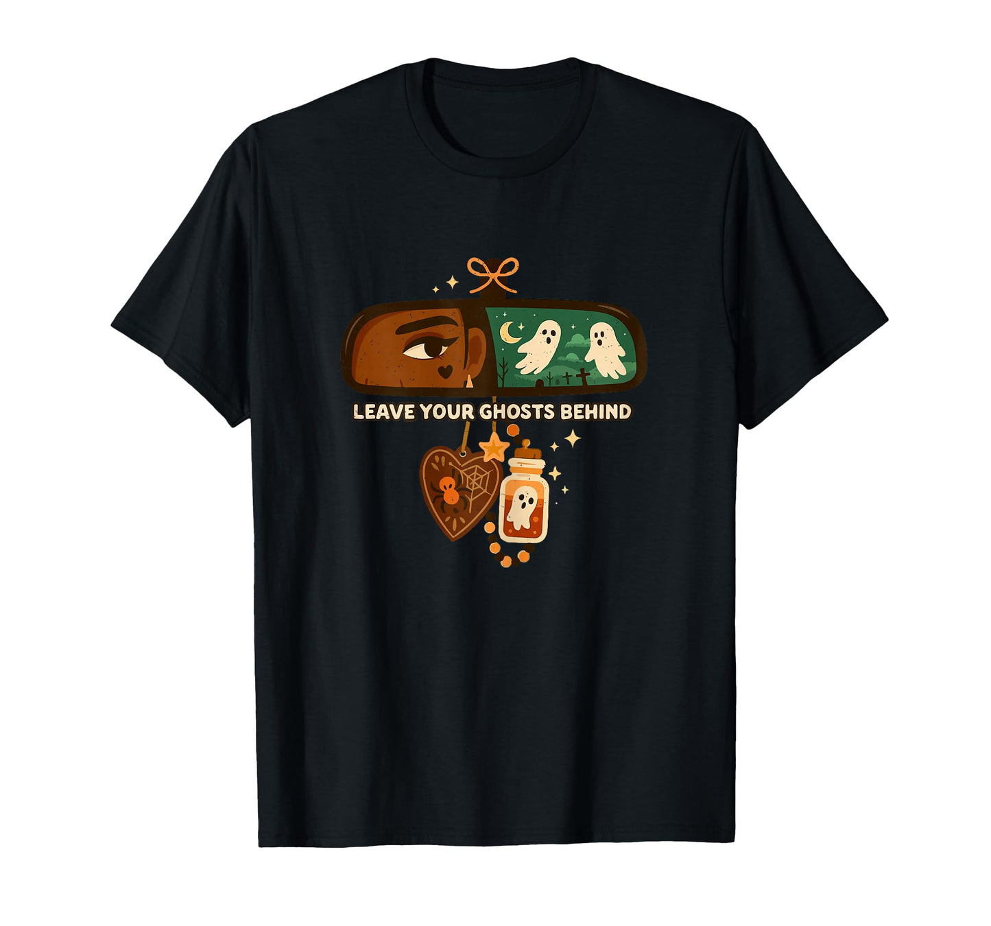 Leave Your Ghosts Behind Halloween Funny Spooky Season T-Shirt