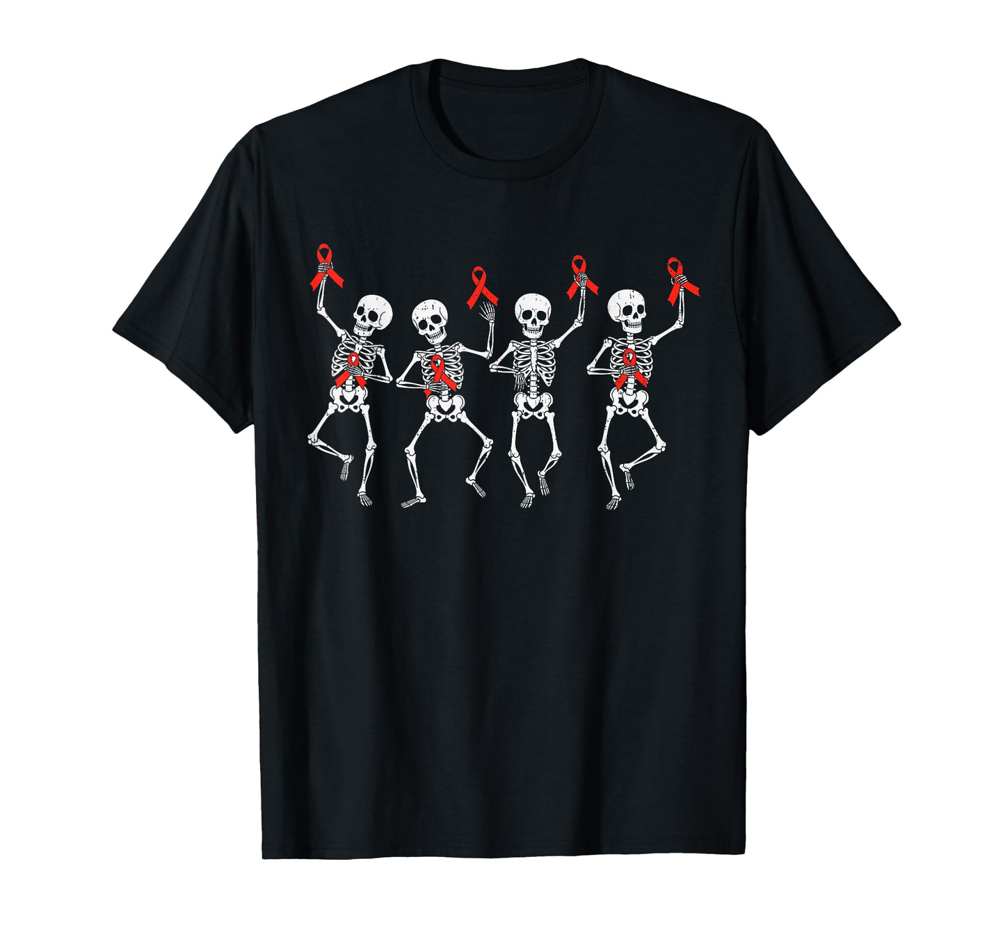 Sepsis Awareness Skeleton Ribbon Red Support Girl Boy Kid T-Shirt