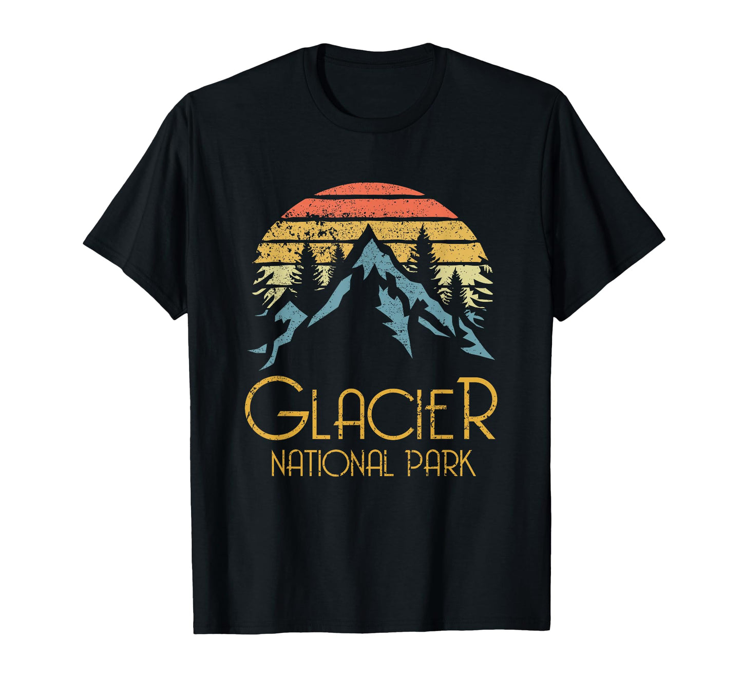 Vintage Glacier National Park Montana Retro T Shirt T-Shirt