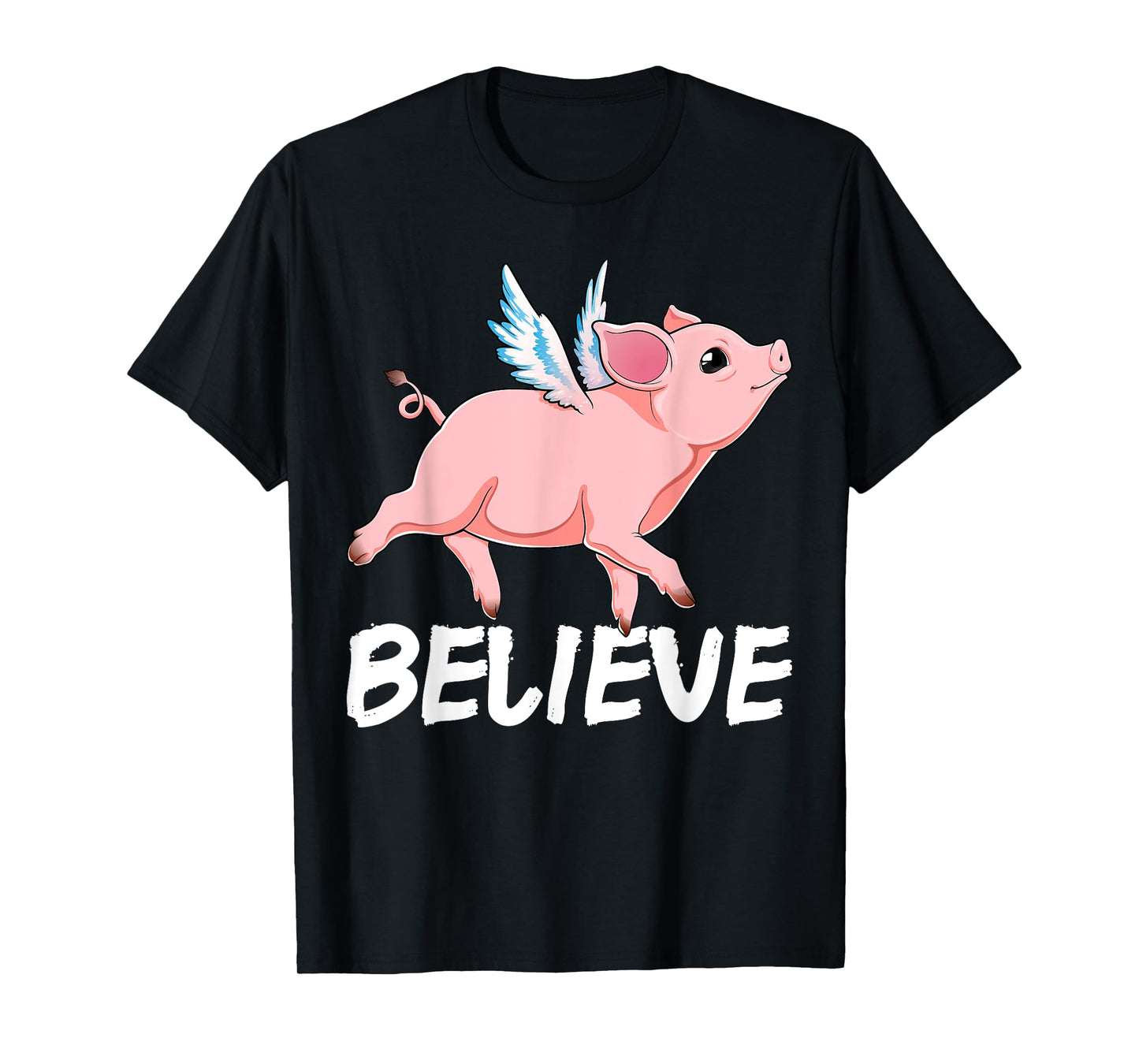 Flying Pig Believe Pigs Fly Believe Idiom Motivational T-Shirt