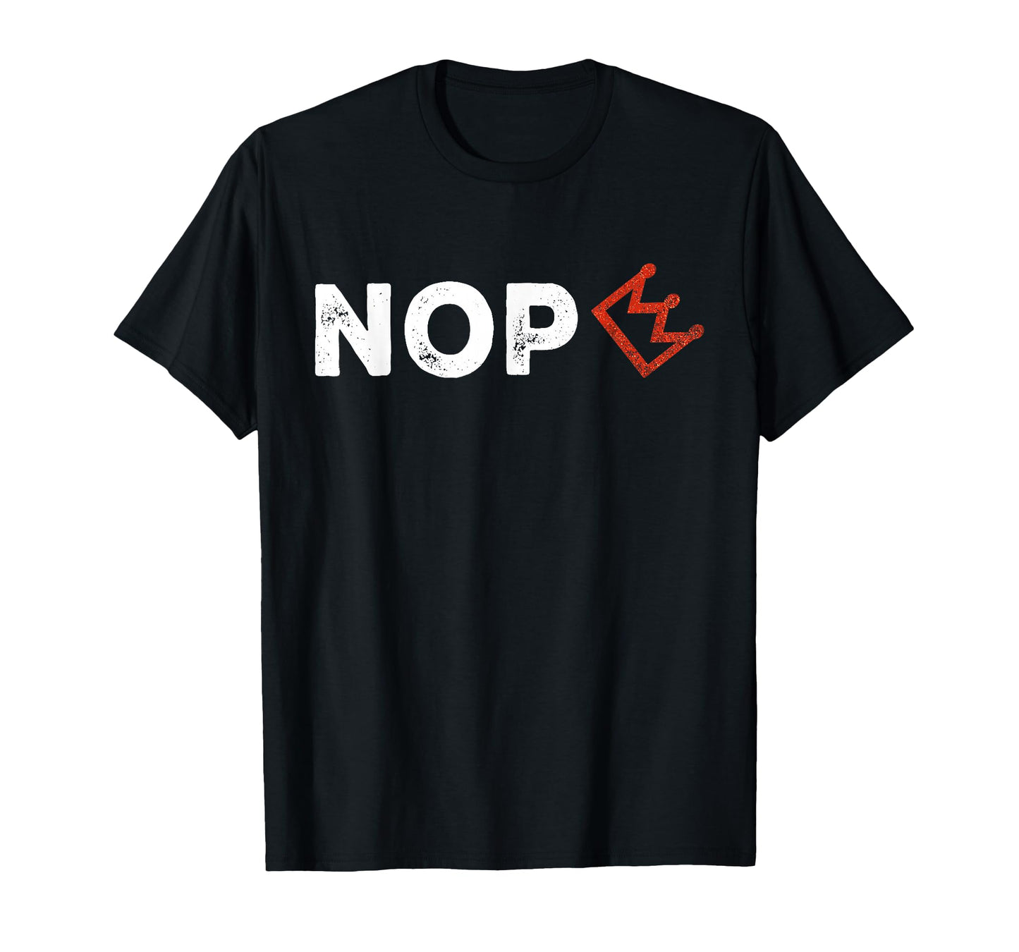 No Kings Protest Sign Nope Simple Bold Crown T-Shirt