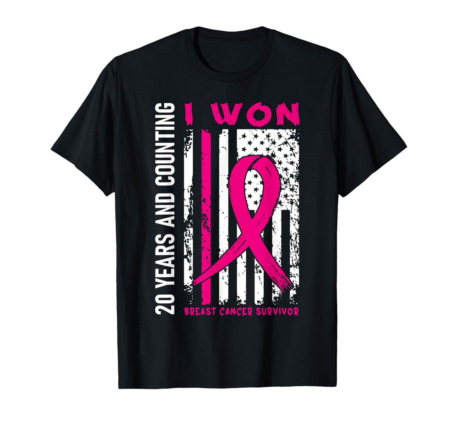 I Won Breast Cancer Survivor 20 Year Anniversary Counting T-Shirt