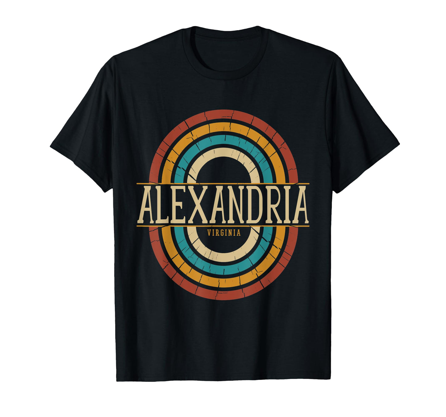 Vintage Retro Alexandria Virginia VA Women Men Souvenirs T-Shirt