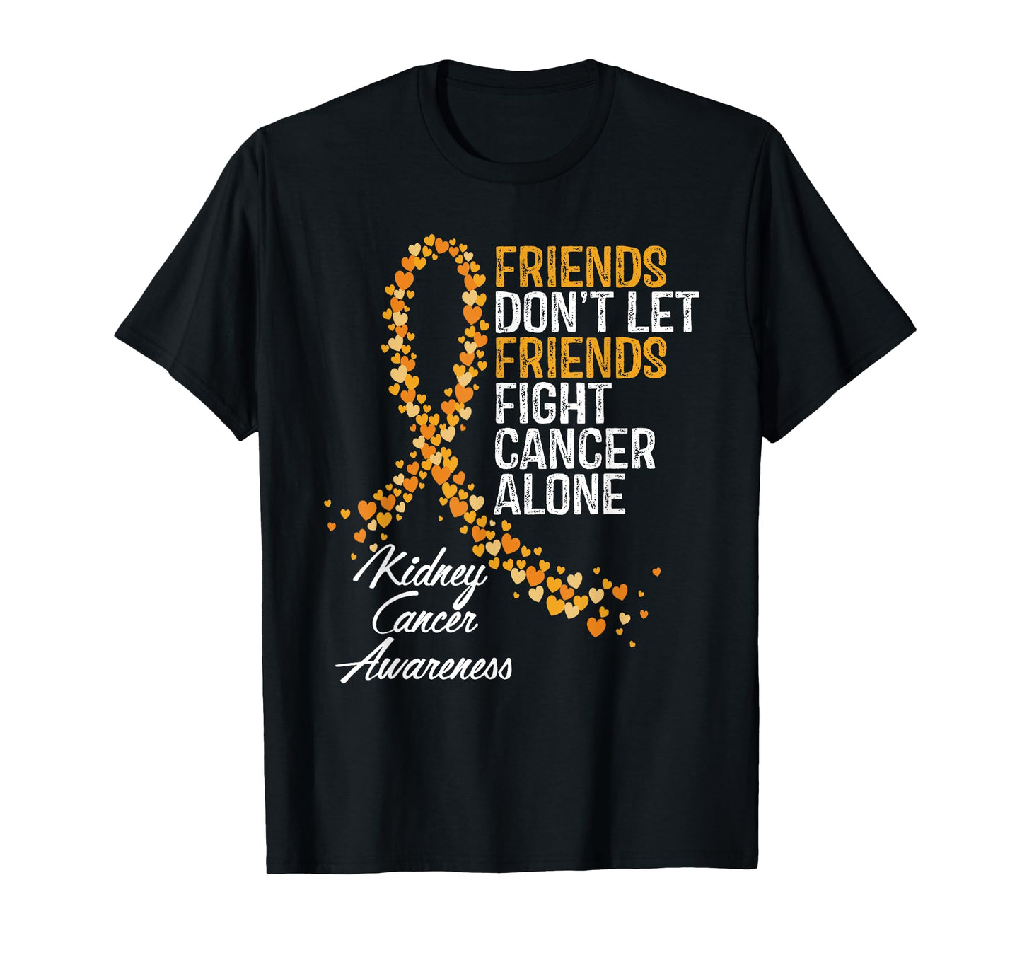 Kidney Cancer Awareness Friends Fighter Warrior Support T-Shirt