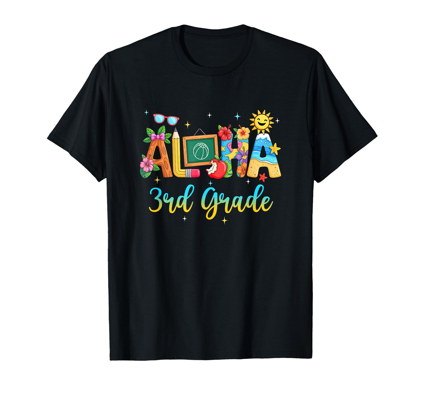 Aloha 3Rd Grade Teacher Life Summer Vacation School Beach T-Shirt