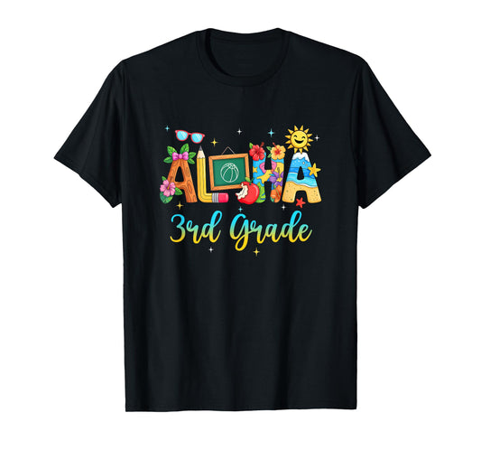 Aloha 3Rd Grade Teacher Life Summer Vacation School Beach T-Shirt