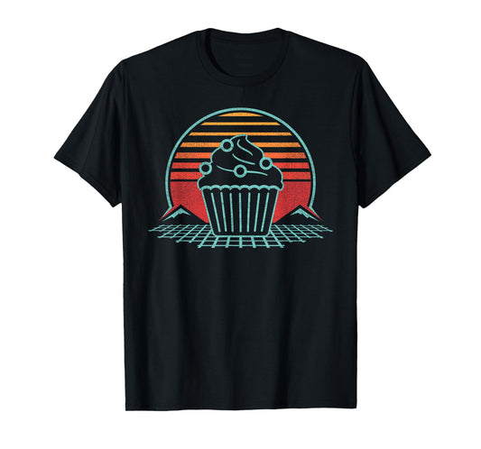 Cupcake Retro Vintage 80s Style Gift T-Shirt
