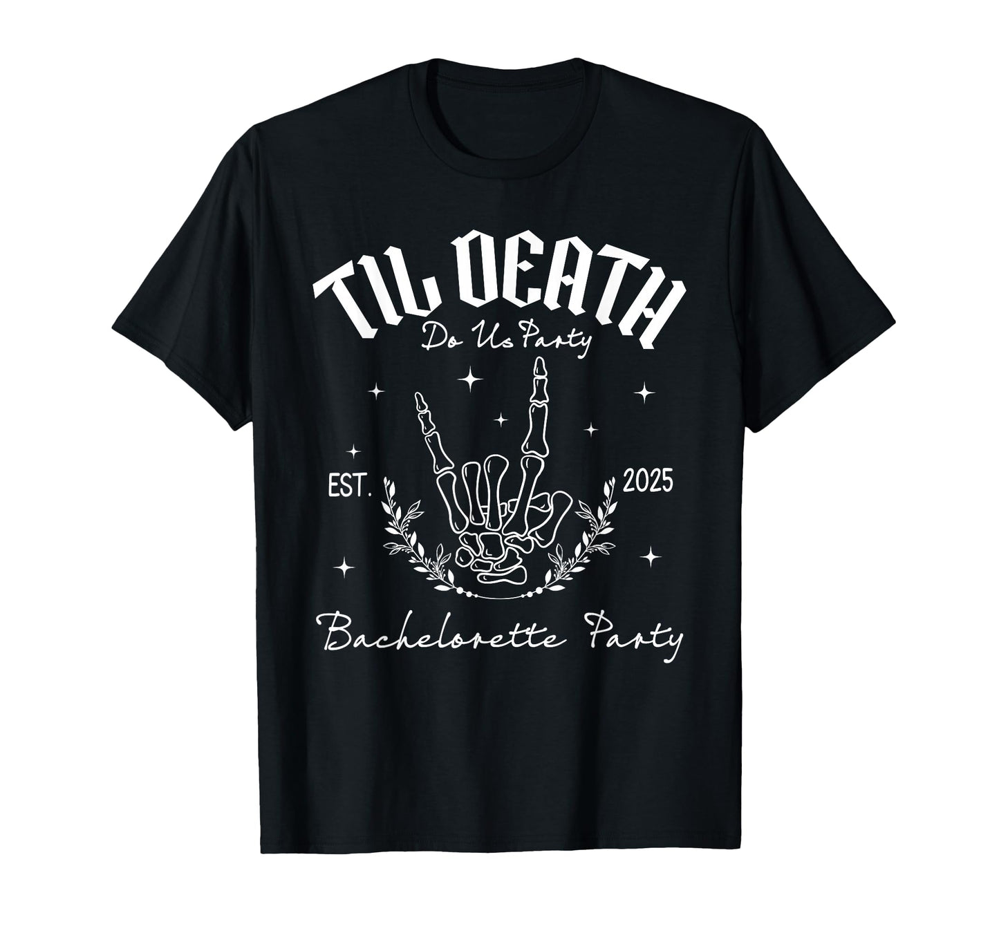 Til Death Do Us Party 2025 Skeleton Gothic Bach Crew T-Shirt
