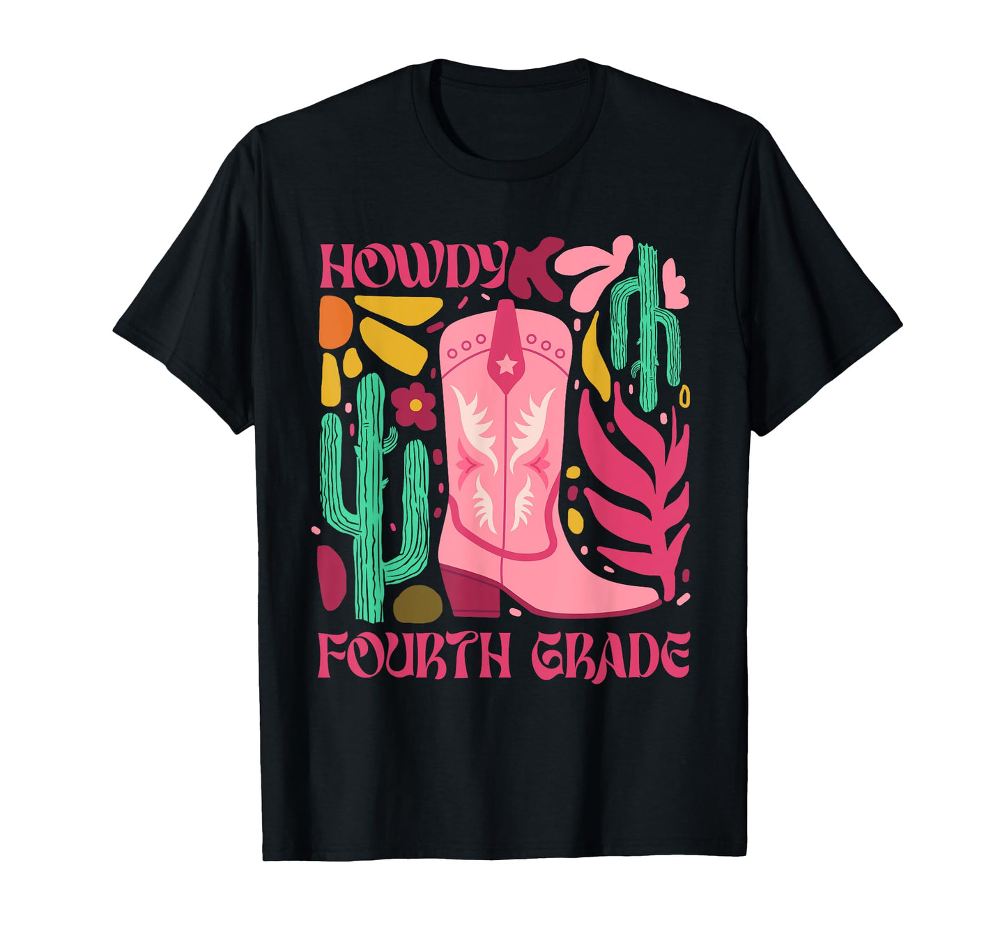 Howdy Fourth Grade Teacher Western Cowgirl Back To School T-Shirt