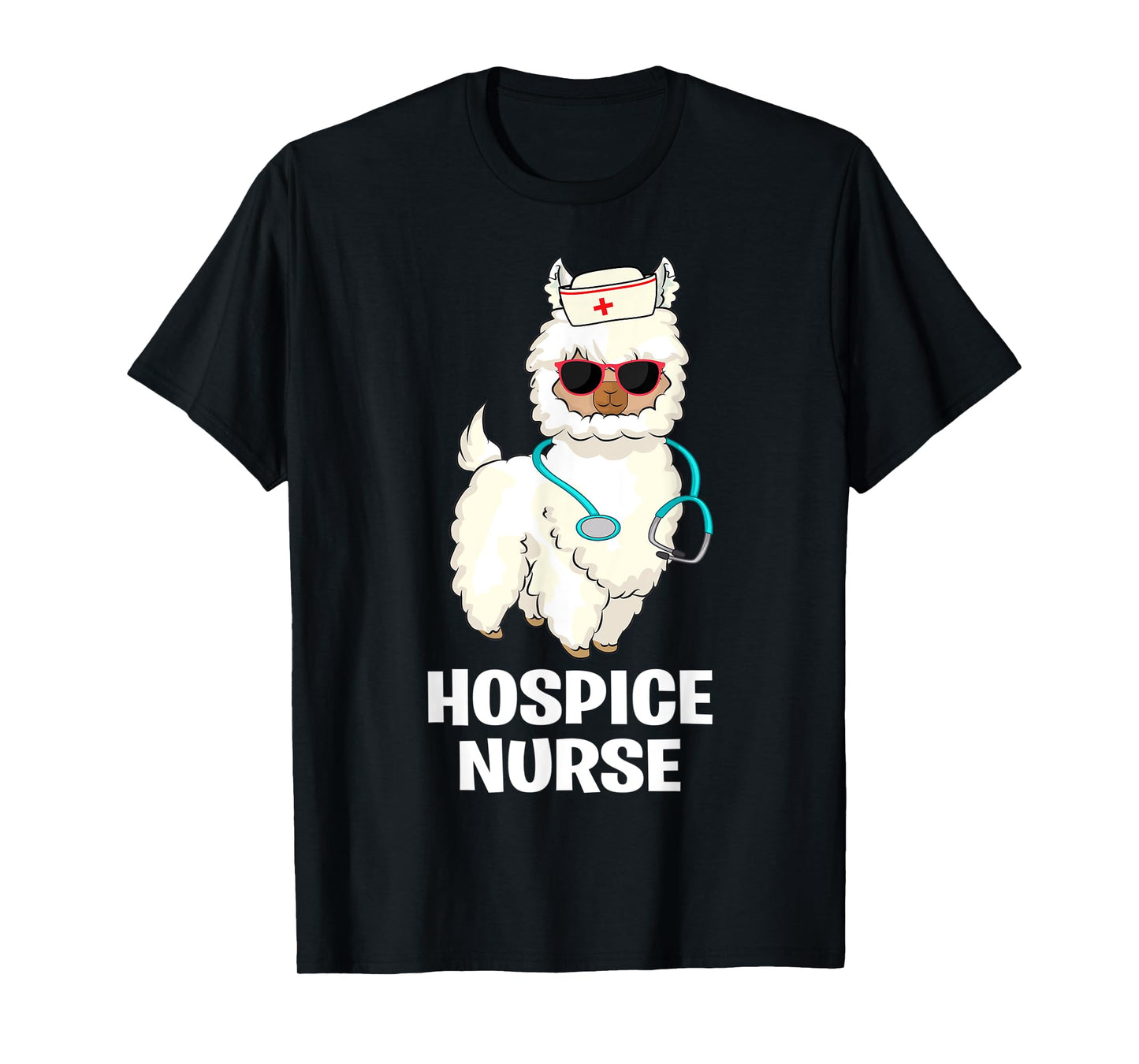 Funny Hospice Nurse Llama End of Life Palliative Nursing T-Shirt