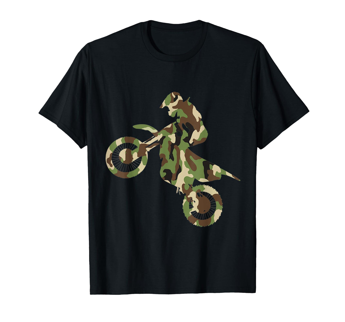 Motocross Dirt Bike Racing Shirt Camo Camouflage T-Shirt Boys T-Shirt