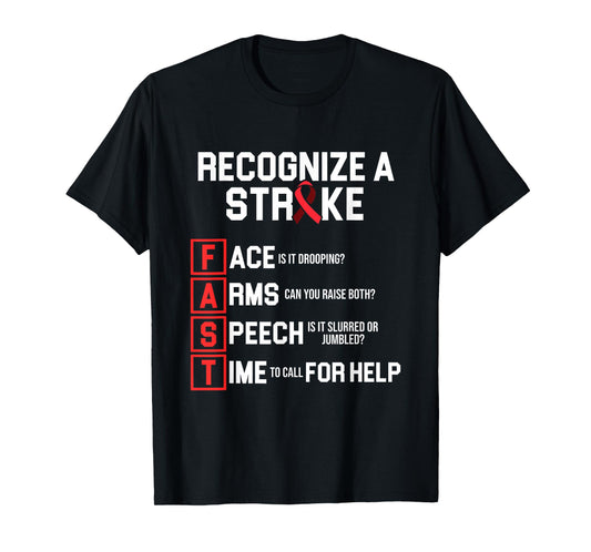 Stroke Awareness Survivor Fast Strong Warrior T-Shirt