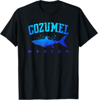 COZUMEL MEXICO Shark Caribbean Beach Vacation Trip Vintage T-Shirt