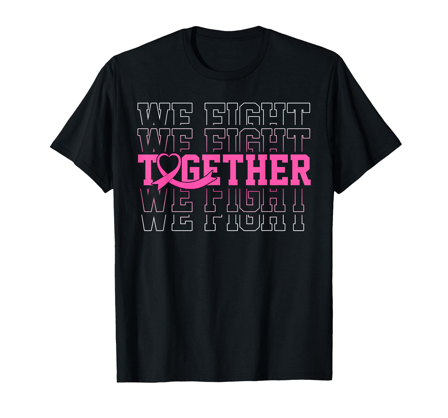 Vintage Retro Pink Ribbon Breast Cancer Awareness T-Shirt
