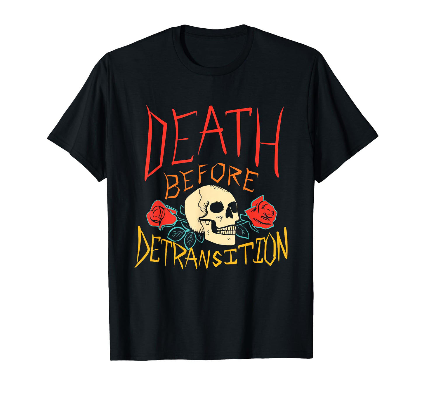 Death Before Detransition Skeleton Vintage Design T-Shirt