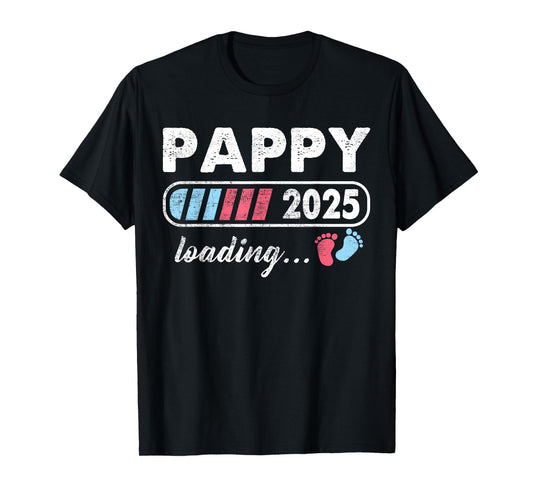 Pappy 2025 Loading a Girl or a Boy Baby Announcement T-Shirt