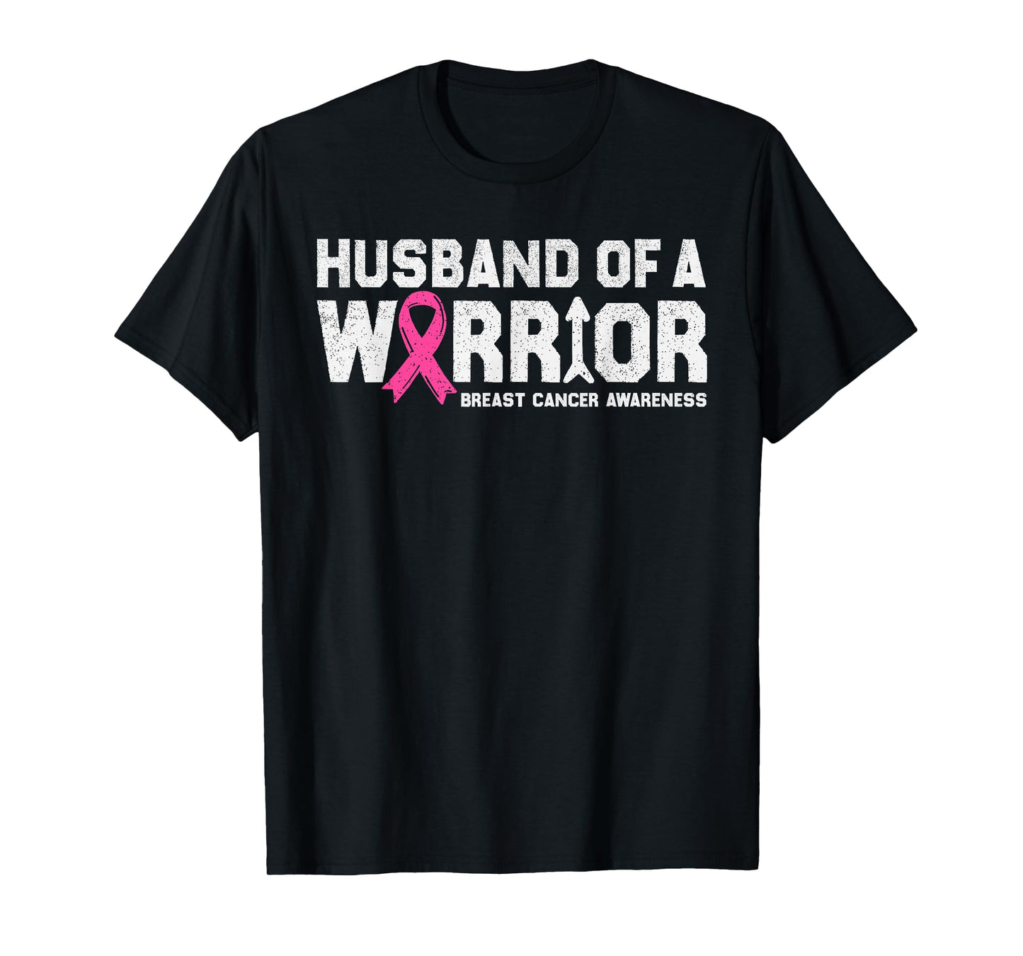 Husband of a Warrior Breast Cancer Awareness Pink Ribbon Men T-Shirt