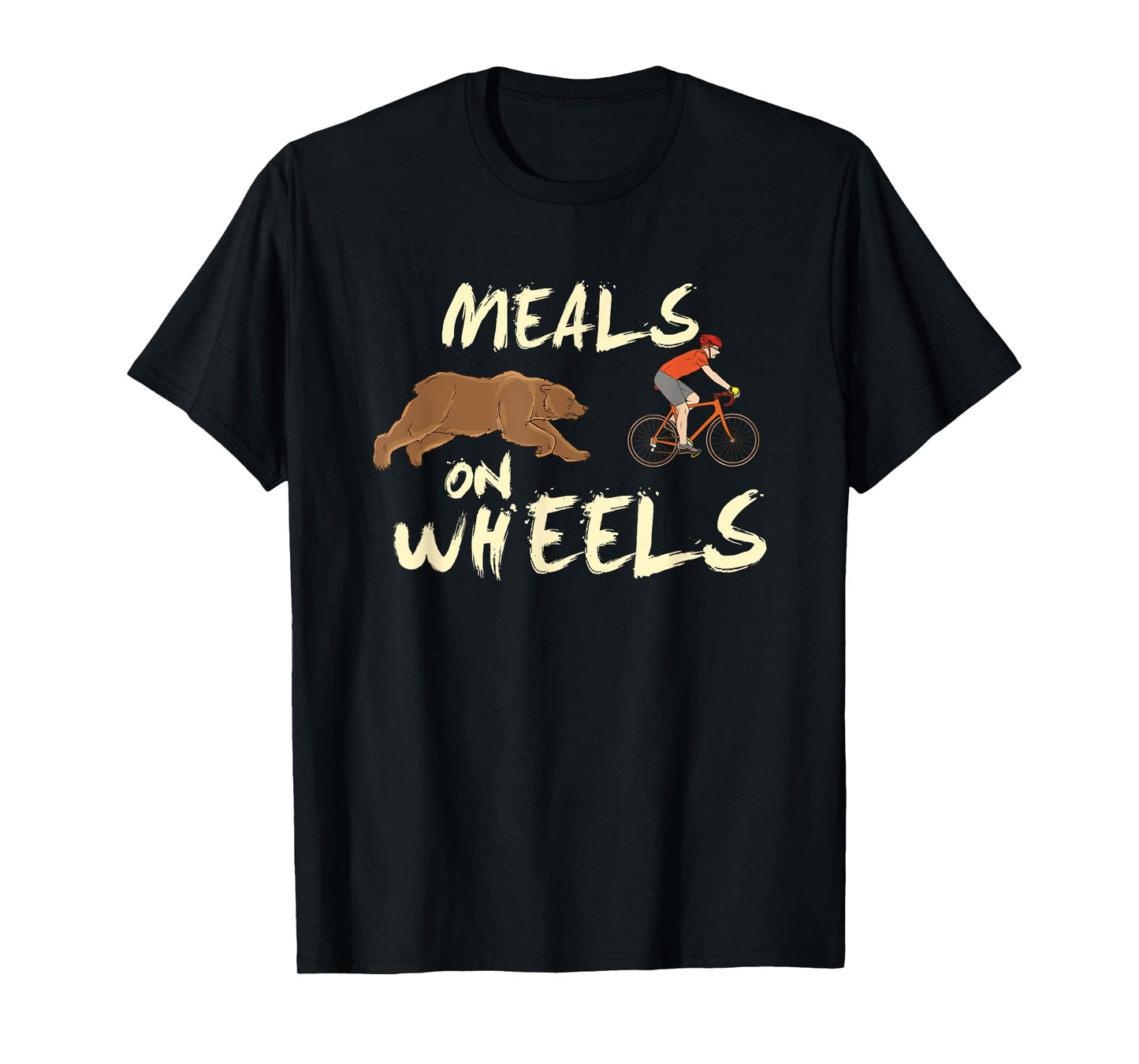 Meals on bicycle wheels and natural mountain design T-Shirt