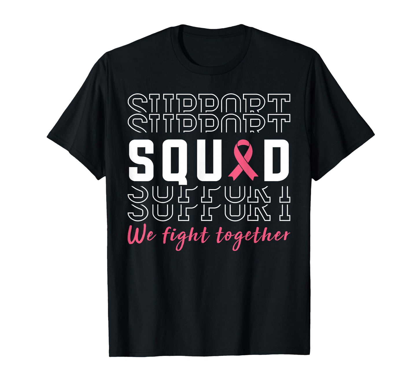 Support Squad Breast Cancer Awareness Pink Ribbon T-Shirt