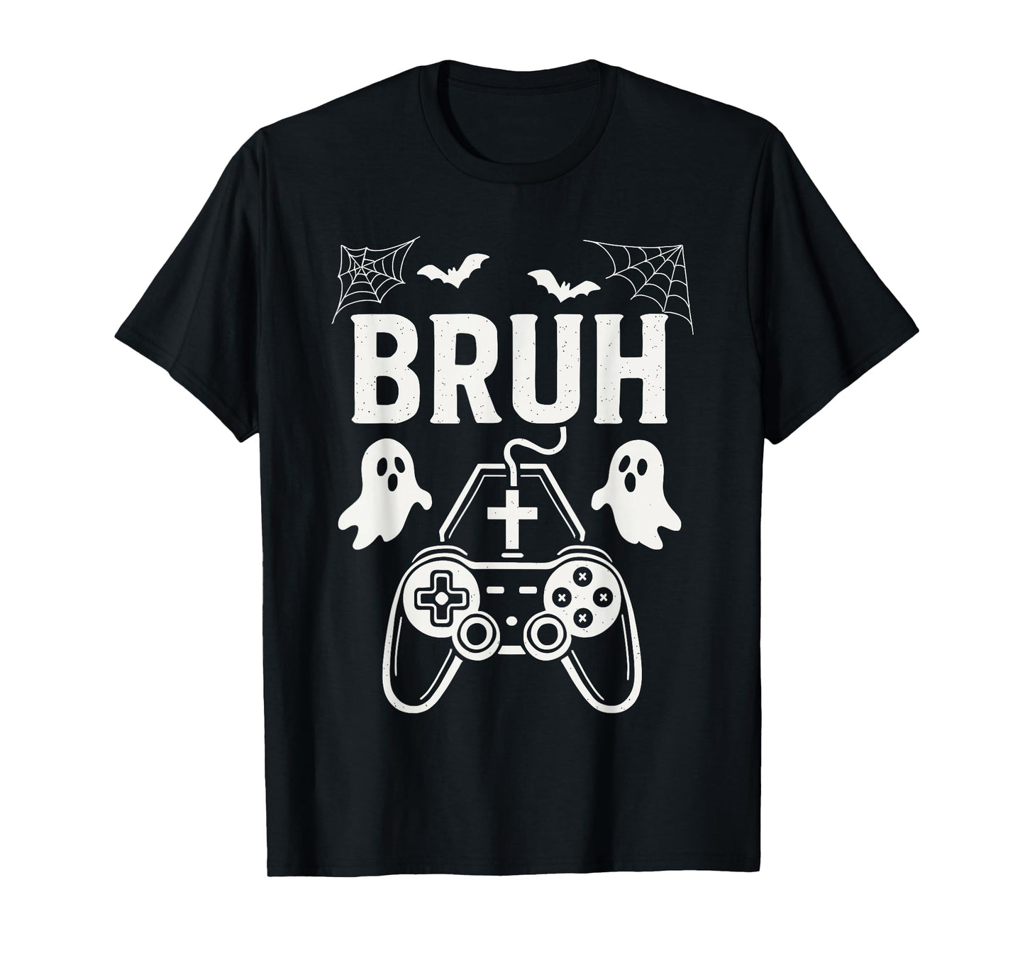 Halloween Video Game Costume Men Boys, Bruh Skeleton Gamer T-Shirt