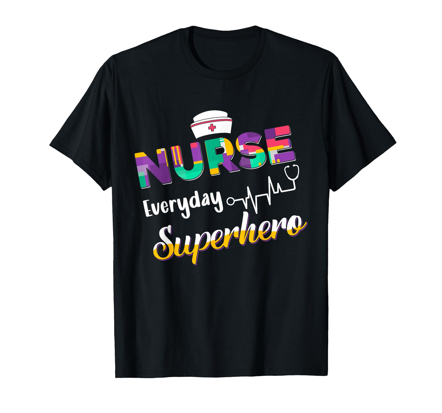 Nurse Everyday Superhero Retro International Nurse Day Funny T-Shirt