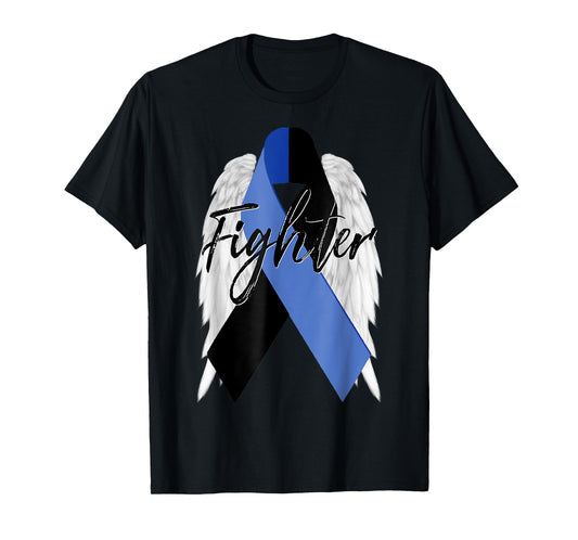 Ocular Melanoma Cancer Survivor Fighter Wings Ribbon T-Shirt