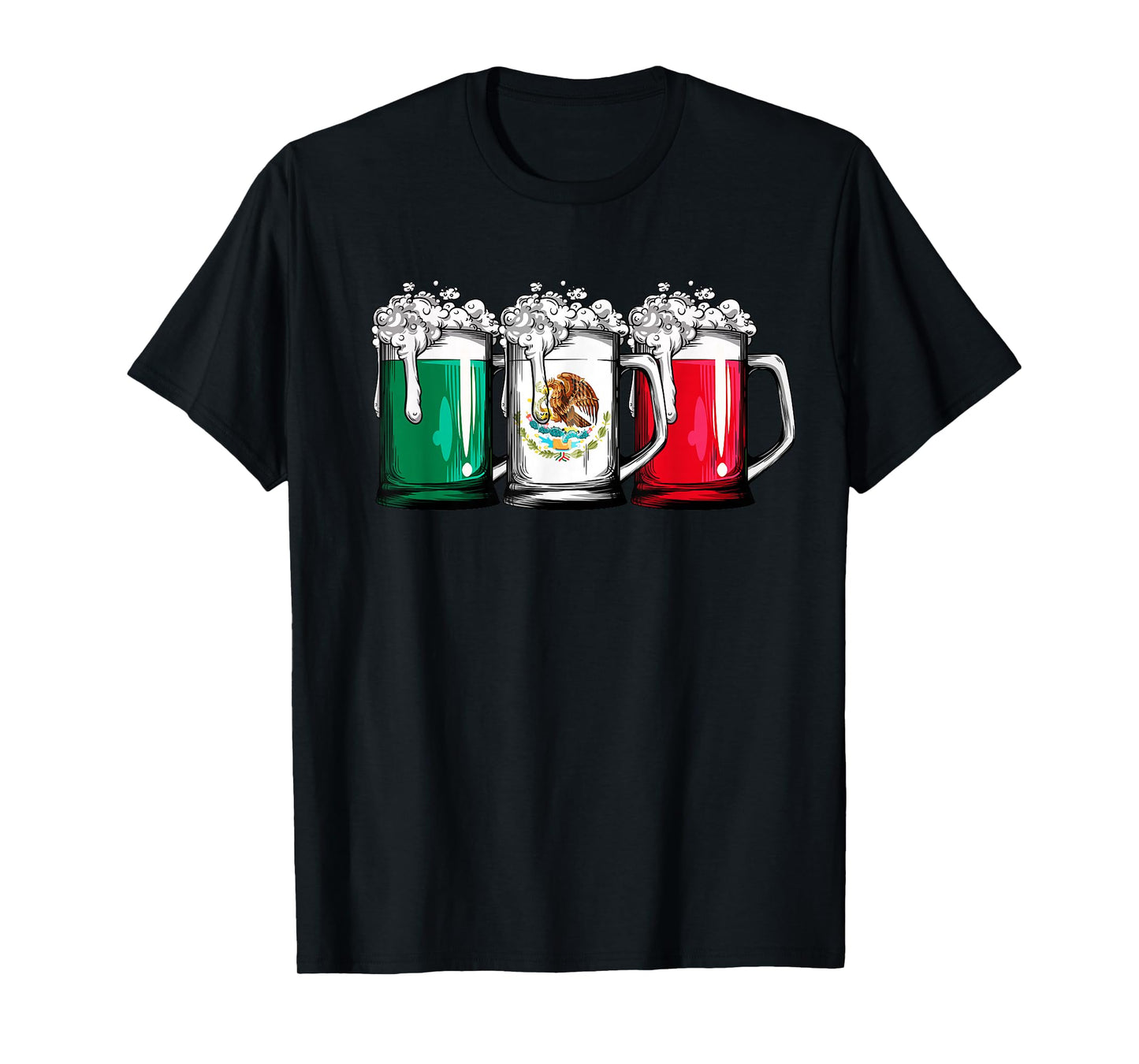 Beer Mexican Flag Mexico Cinco de Mayo Men Drinking Mug T-Shirt