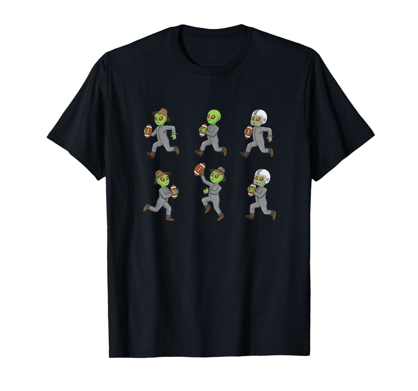 Funny Alien Football Halloween for Boys and Kids T-Shirt
