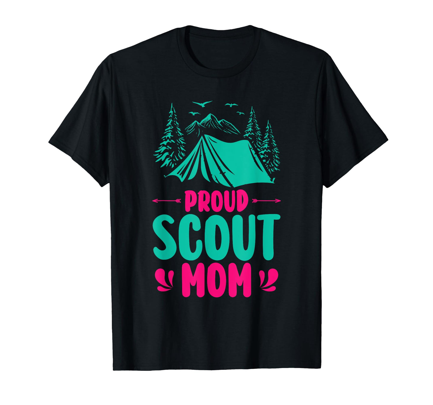 Proud Scout Mom Camping Adventure Outdoor Wildlife Scout T-Shirt