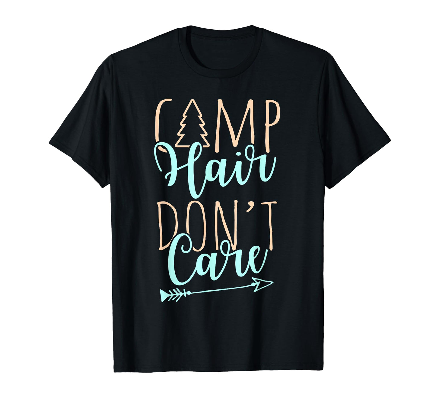 Camp Hair Don't Care Camping Shirt for Girls T-Shirt