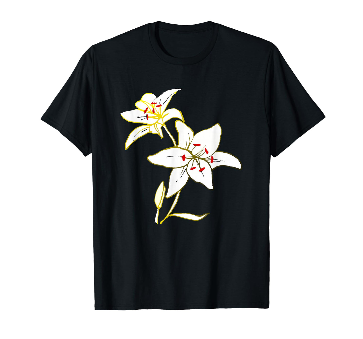White lily flower petals blooming artistic flower lover T-Shirt