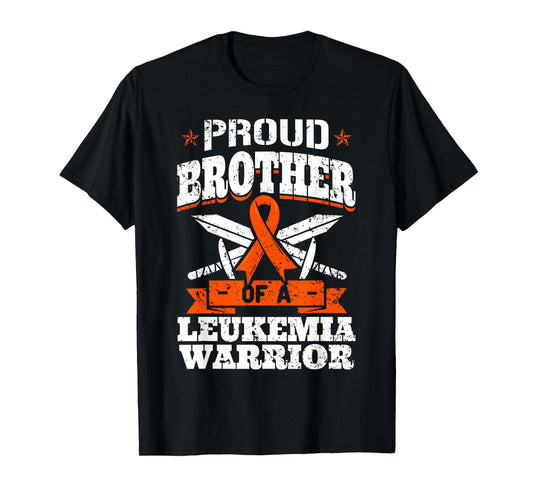 Proud Brotther Of A Leukemia Warrior Bro Awareness Ribbon T-Shirt