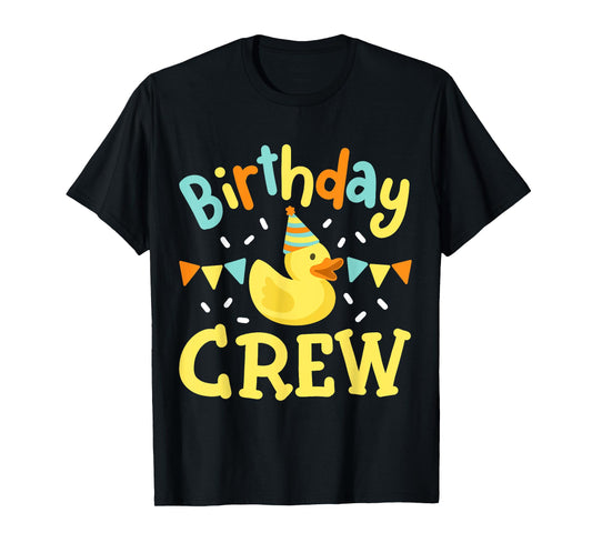 Birthday Crew Kids Girls Boys Bday Rubber Duck Party Family T-Shirt