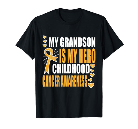 My Grandson is my hero, childhood cancer awareness shirts T-Shirt