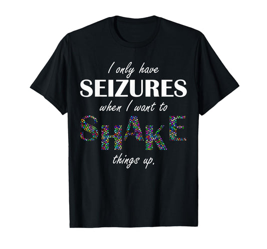 Mens Politically Incorrect But Funny Seizure Joke T-shirt XL Brown