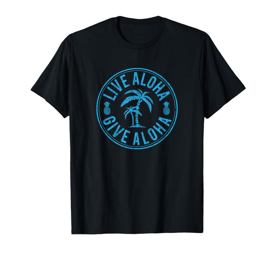 Aloha Joe's Vintage Live Aloha Give Aloha Palm Tree T-Shirt