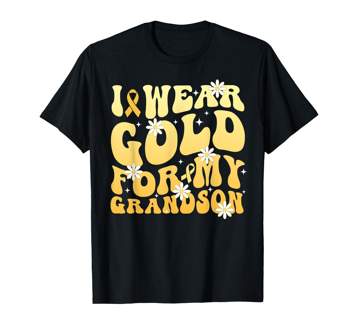 I Wear Gold for My Grandson Childhood Cancer Awareness T-Shirt
