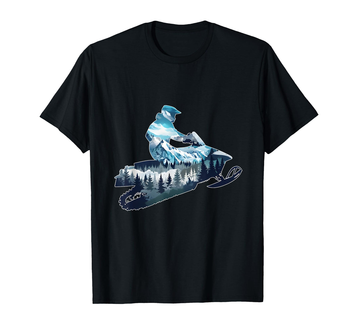 Snowmobile Adventure Silhouette Snowmobile Rider T-Shirt