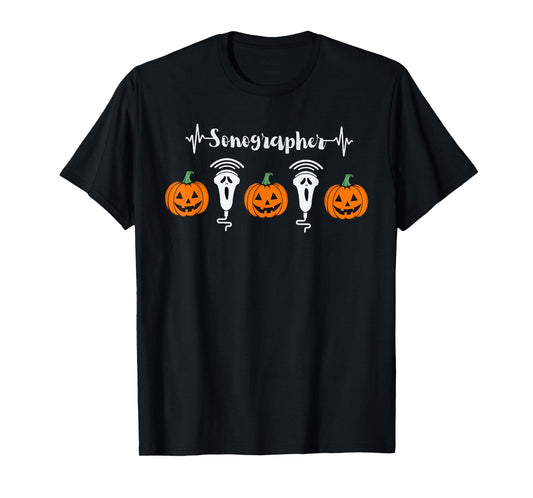 Halloween Sonographer Pumpkins Ultrasound Technologist T-Shirt