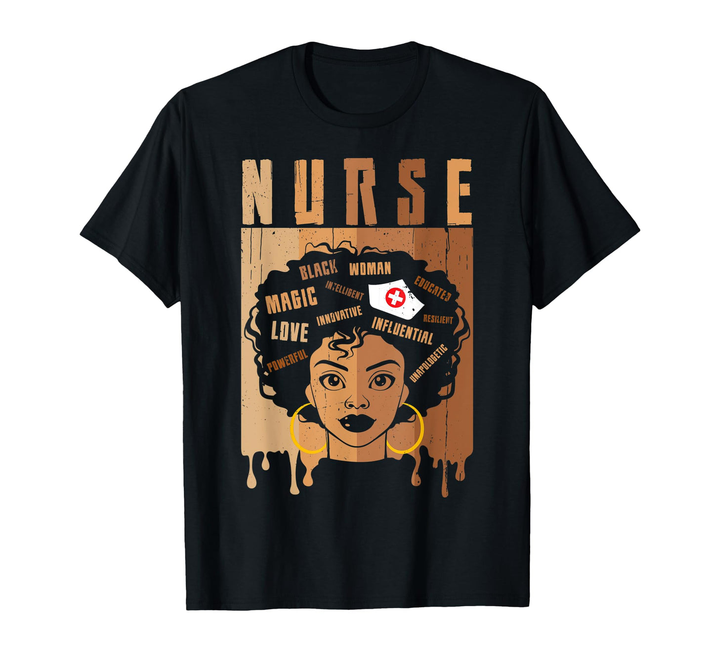 Nurse African American Tee Melanin Black History Month Nurse T-Shirt