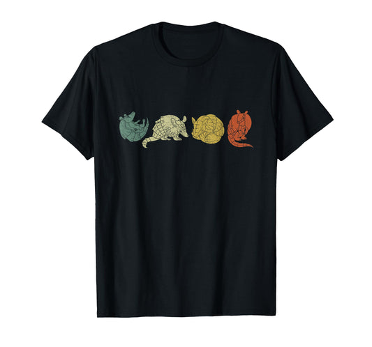 Animal Armadillo Lovers Animal Motif Retro Armadill T-Shirt